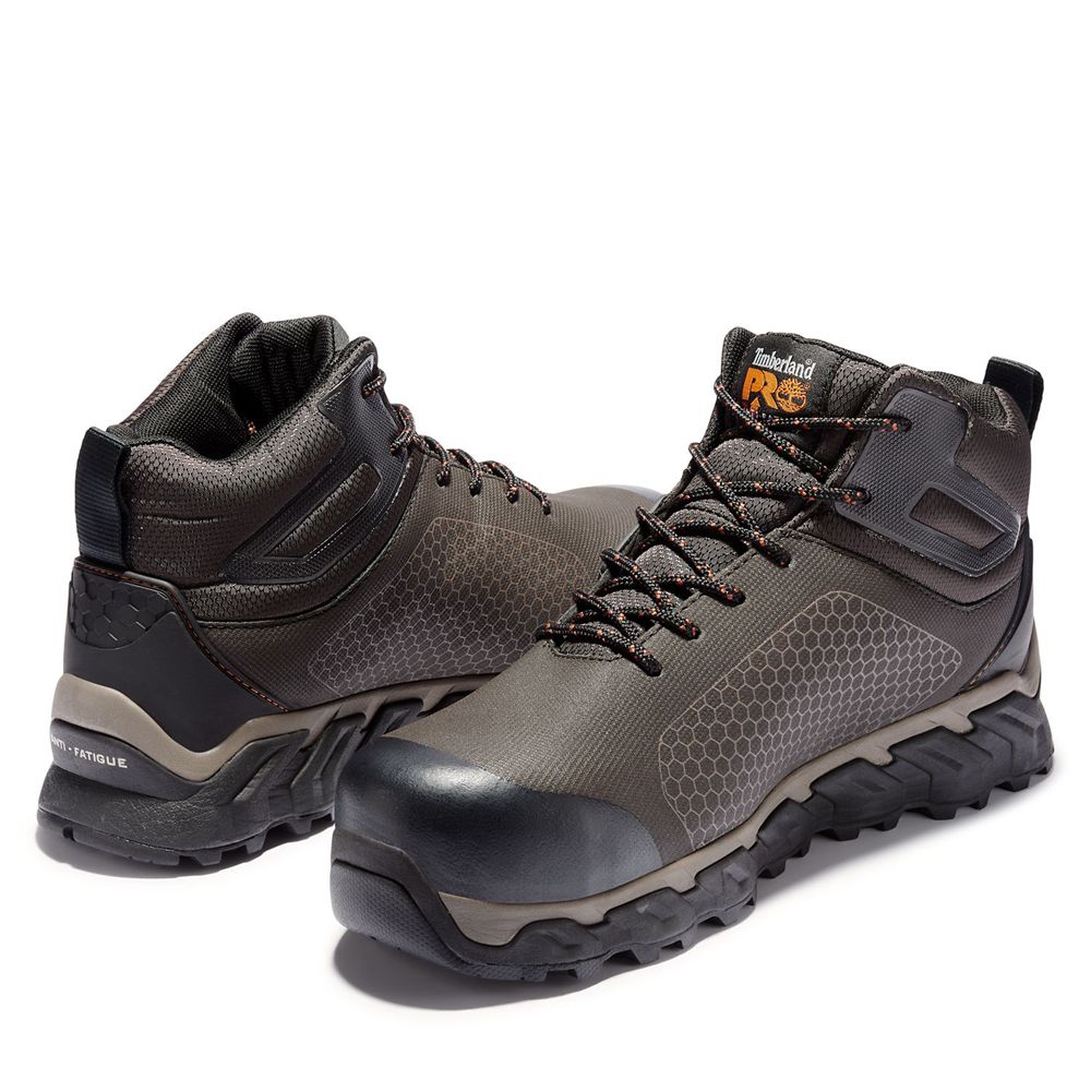 Botas de Trabajo Masculino - Timberland Pro® Ridgecomp Toe - HUISK8243 - Marrom Escuro